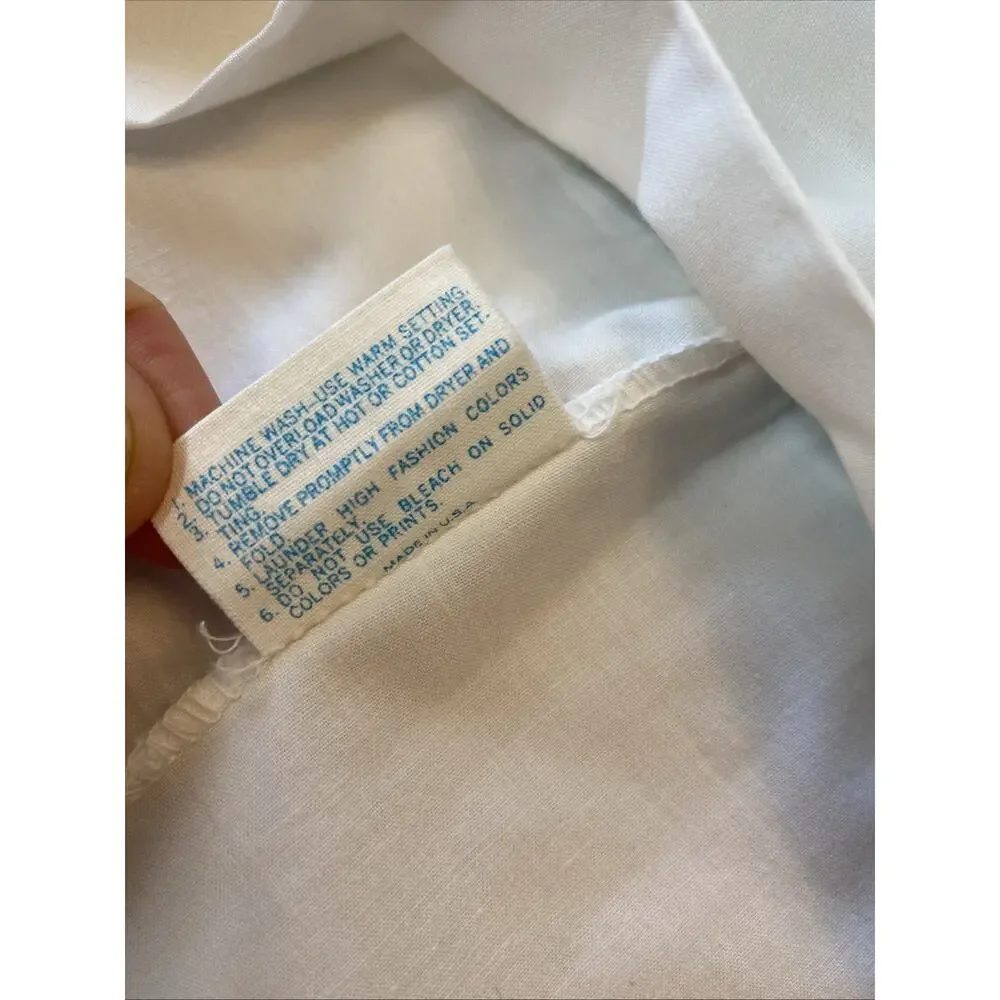 Vintage Wamsutta ultracale standard Pillowcase blue floral eyelet trim Retro